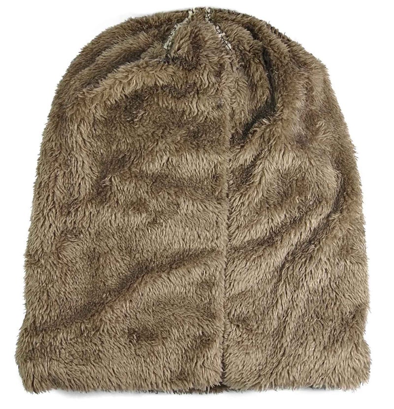 HINDAWI Slouchy Beanie Gloves for Women Winter Hat Knit Warm Skull Cap Touch Screen Mittens Beige - Image 3